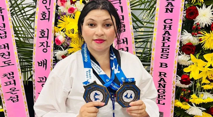 नन्दालाई अमेरिकामा दोहोरो स्वर्ण