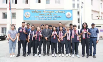 टेबलटेनिस पदक विजेतालाई सदस्य–सचिवको बधाई