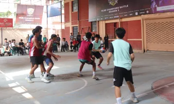 ‘बन टु हुप क्लब'को आयोजनामा बाँस्केटबल प्रतियोगिता सुरु