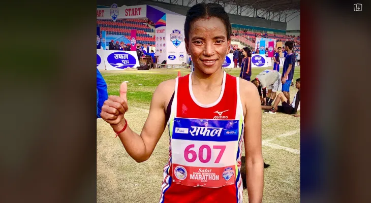 दोश्रो महिला हाफ म्याराथनको उपाधी राजपुरा पछाईलाई