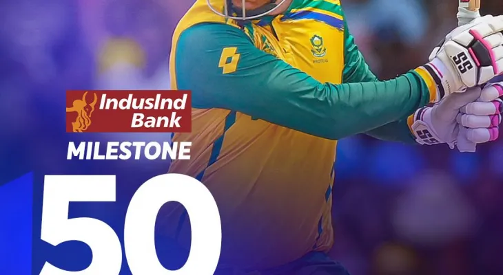 टी–२० विश्वकप फाइनल : क्लासनको अर्धसतक पुरा, २३ बलमा बनाए ५० रन