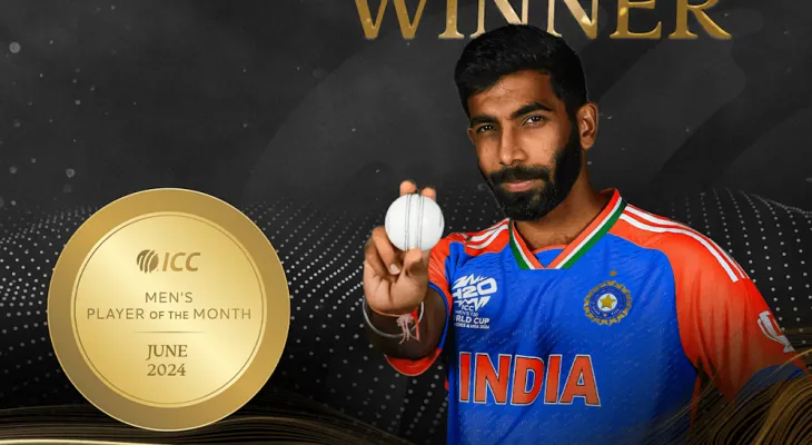 बुमराह बने जुन महिनाको उत्कृष्ट क्रिकेटर