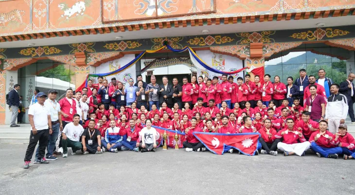 साउथ एशियन करातेमा नेपाल टिम प्रथम