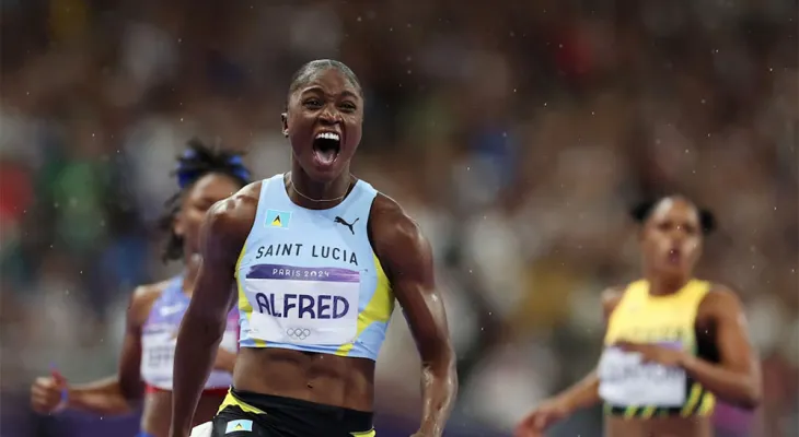 सेन्ट लुसियाकी अल्फ्रेडले जितिन् पेरिस ओलम्पिकको महिला १०० मिटरमा स्वर्ण