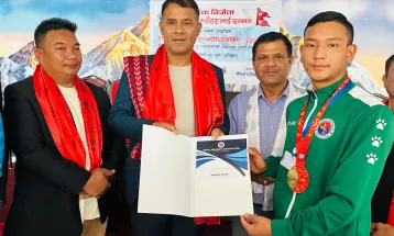Nepali Medal-Winning Hapkido Athletes Honored in Kathmandu