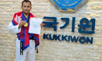 तेक्वान्दो खेलाडी राजकुमार दराईलाई दक्षिण कोरियामा स्वर्ण पदक