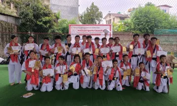 टोखा र तारकेश्वर शाखाको ब्ल्याक बेल्ट ग्रेडिङ