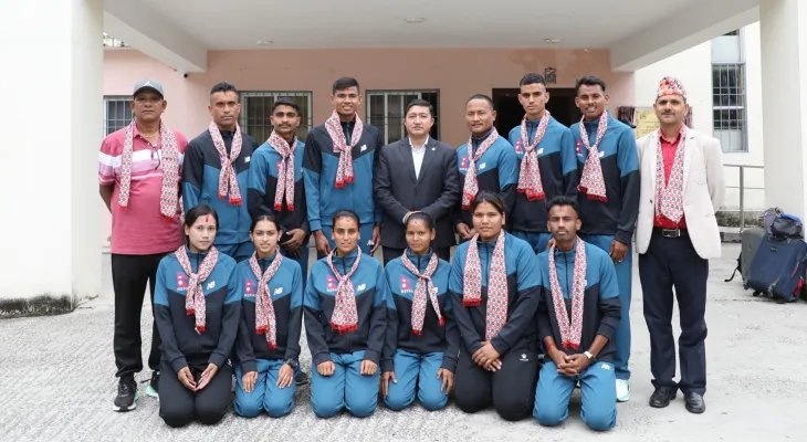 Nepali Athletics Team Departs for India to Compete in Indian Open World Athletics Bronze Continental Tour