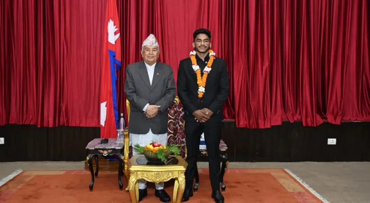 खेलाडीको भविष्य खेल क्षेत्रमा नै सुरक्षित गर्नेतर्फ सरकारले विशेष ध्यान दिनुपर्छ : राष्ट्रपति पौडेल