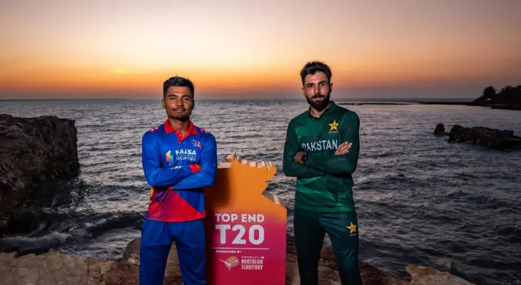 अष्ट्रेलियामा भोलिबाट टप एन्ड टि–२० सिरिज सुरु हुँदै : नेपाली कप्तान रोहित पौडेल र पाकिस्तान शाहिन्सका कप्तान इरफान खानबीच भेटघाट