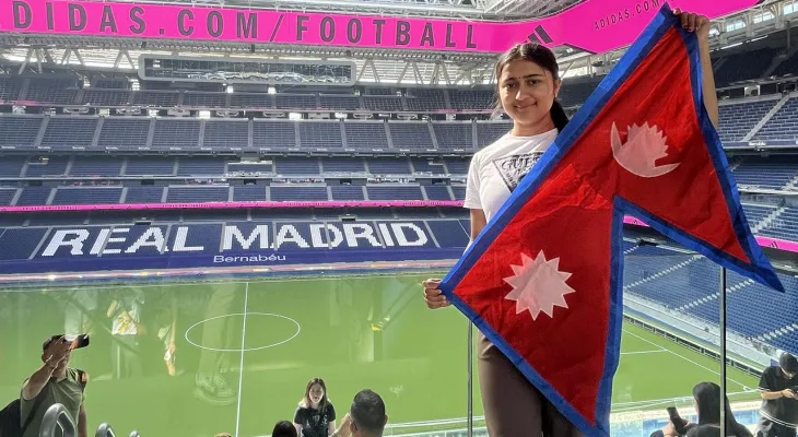 युरोप भ्रमणमा रचना रिमाल, सान्तियागो बर्नाबेउ पुग्दा आँखै रसाए