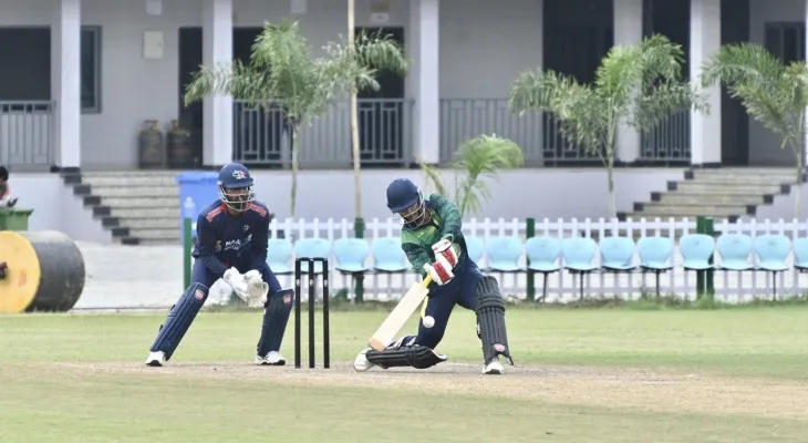 नेपाल र आसामबीचको टी-२० मैत्रीपूर्ण सिरिज: वर्षाले प्रभावित खेलमा नेपाल पराजित