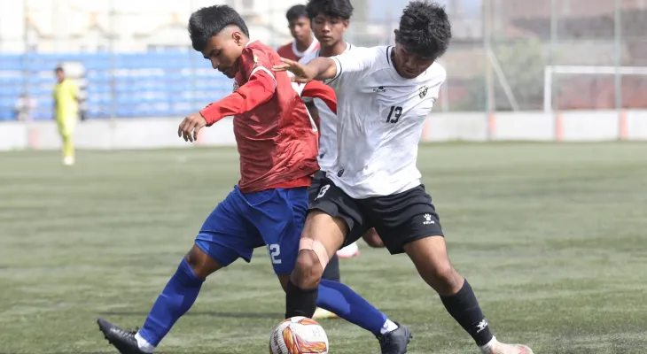 एन्फा यू-१६ युथ लिग २०२५ : श्री भगवती र एनआरटीबीच रोमाञ्चक बराबरी