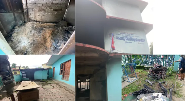 जेनजी आन्दोलनको क्रममा मकवानपुर क्रिकेट संघको स्टोरमा आगजनी, करिब २ लाख ५० हजार बराबरको सामग्री नष्ट