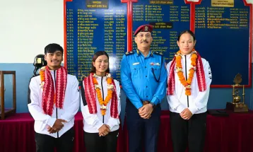 स्वर्ण पदक विजेता एरिका गुरुङलाई नेपाल प्रहरीले गर्‍यो सम्मान, फ्रान्स जाने खेलाडीको बिदाई