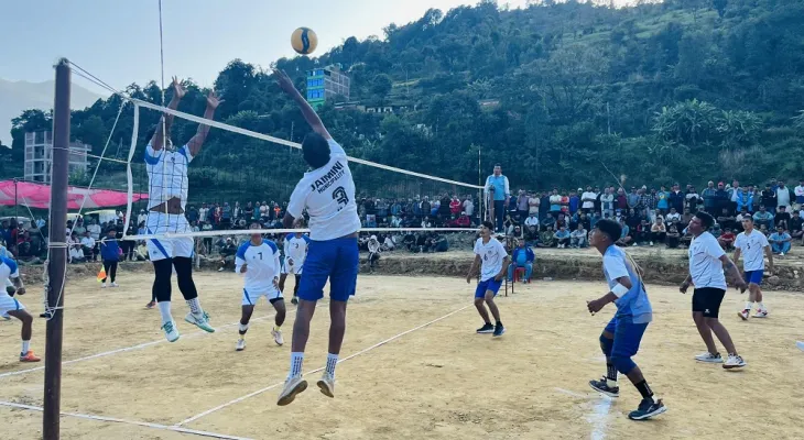 बागलुङमा अन्तर्राष्ट्रिय बागलुङ समाजद्वारा पालिकास्तरीय पुरुष भलिबल प्रतियोगिता सुरु