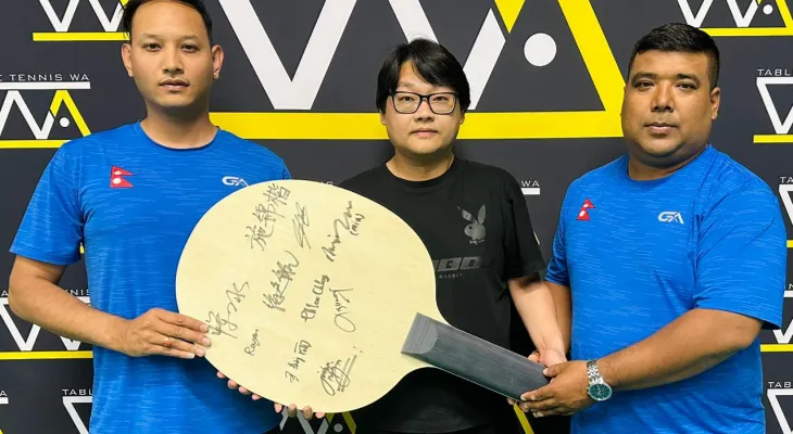 टेबल टेनिस एक्सचेन्ज कार्यक्रम सम्बन्धी सम्झौता पत्र हस्ताक्षर