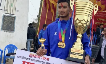 पाँचथर दुतिया मेला भलिबलको उपाधि झापा गाउँपालिकालाई