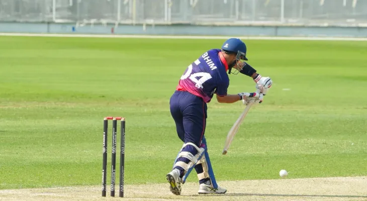 आईसीसी विश्वकप क्रिकेट लिग–२ : १५ ओभरमा नेपाल ७३/१, भिम शार्की र कुशल भुर्तेलको सशक्त साझेदारी