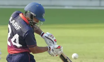 आईसीसी विश्वकप क्रिकेट लिग–२ : आरिफ शेख २ रनमा आउट, नेपाल १०६/४