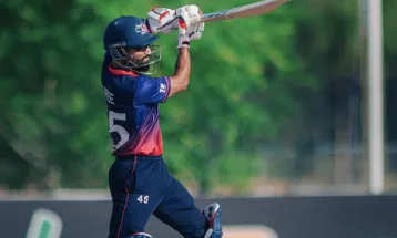 युएसएविरुद्ध नेपाल : दिपेन्द्र सिंह एरी ७५ रनमा आउट, नेपालको सातौँ विकेट गयो