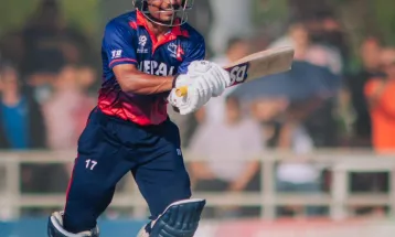 युएसएविरुद्ध नेपाल : रोहित पौडेल ३६ रनमा आउट, नेपालको पाचौं विकेट गयो