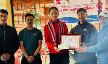 एरिका गुरुङ सम्मानित, डब्लुकेएफ कराते सिरिज वानमा स्वर्ण पदक जितेपछि प्रशंसा