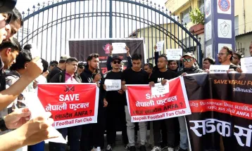 Footballers Protest at ANFA Headquarters, Demand Immediate A-Division League