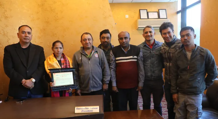 सुनमायालाई एडभेन्चर रनिङ महासंघको सम्मान