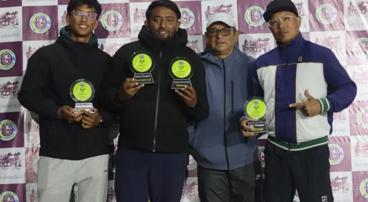 दार्जिलिङ जिमखाना खुला टेनिसमा नेपाली खेलाडीले ४ पदक जिते