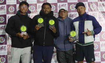 दार्जिलिङ जिमखाना खुला टेनिसमा नेपाली खेलाडीले ४ पदक जिते