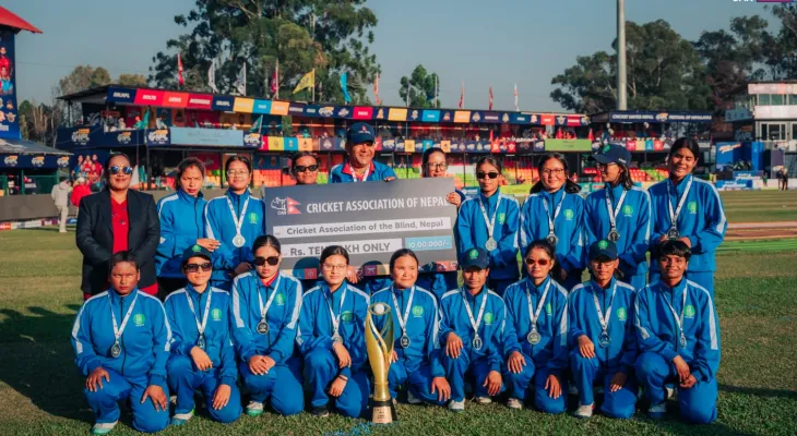 दृष्टिविहीन महिला क्रिकेट टिमलाई क्यानको सम्मान