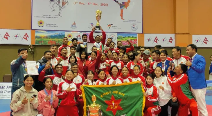 कोरियन एम्बेस्डर अन्तराष्ट्रिय तेक्वान्दो : आर्मी टिम च्याम्पियन