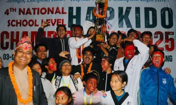 चौथो राष्ट्रिय विद्यालयस्तरीय हाप्किडोमा दाङ भ्याली कलेज च्याम्पियन