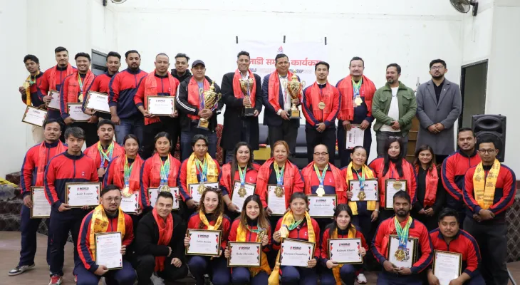 पावरलिफ्टिङका खेलाडीहरु सम्मानित