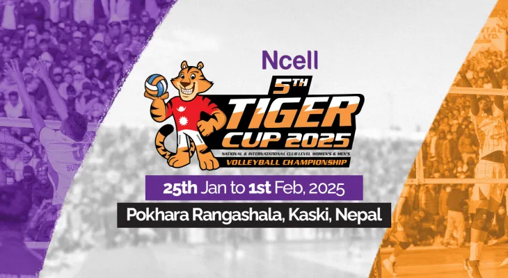 छैटौँ टाइगर कप पुरुष तथा महिला भलिबल माघ ९ देखि पोखरामा, १४ टोलीको सहभागिता