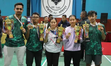 यलम्बर कप ब्याडमिन्टनको यु–१७ मा सौर्य च्याम्पियन