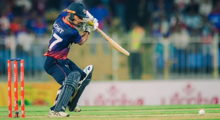 नेपाल संकटमा, कप्तान रोहित पौडेल रनआउट