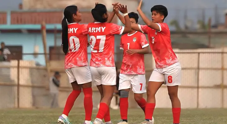 एन्फा महिला च्याम्पियनसिप: आर्मीको फराकिलो जित, सेमिफाइनलमा स्थान सुरक्षित