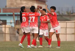 एन्फा महिला च्याम्पियनसिप: आर्मीको फराकिलो जित, सेमिफाइनलमा स्थान सुरक्षित