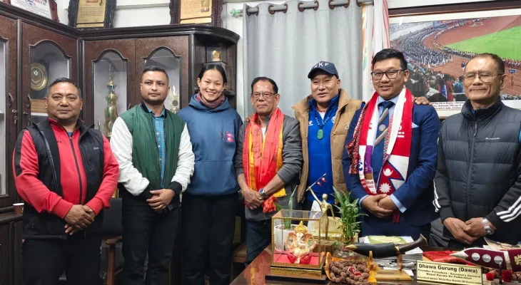 नेपाल कराते महासंघ द्वारा तमु धि युके सम्मानित