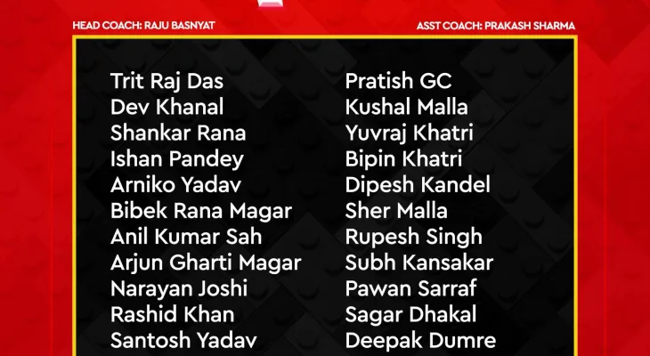 CAN Announces ‘Nepal A’ Primary Squad for Tri-Series Against Oman, Scotland, and USA